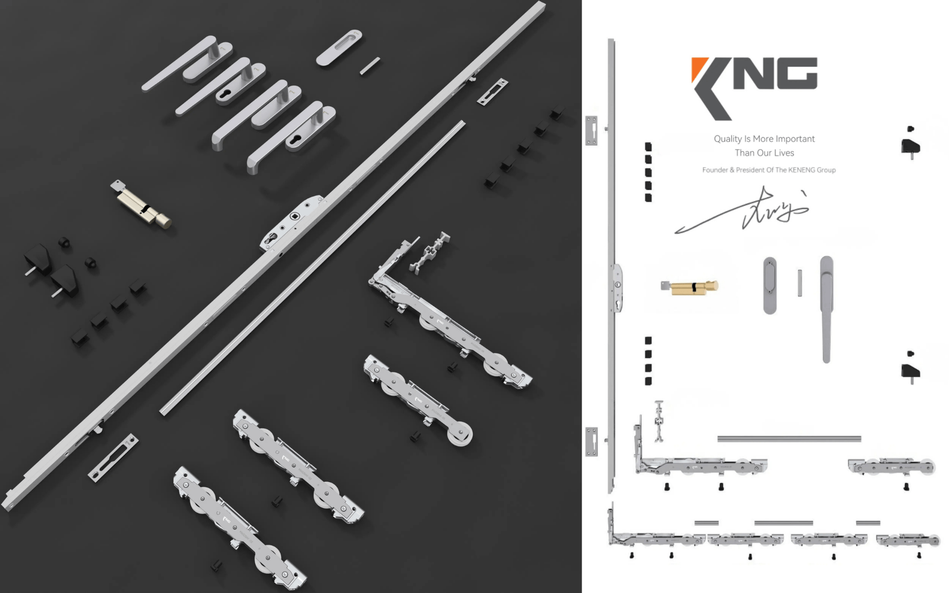 KNG Alüminium Qaldır-Sür (HBSB)  Sistemi